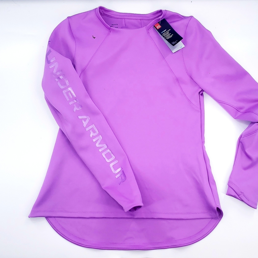 Under Armour Large Purple Lilac Cold Gear top